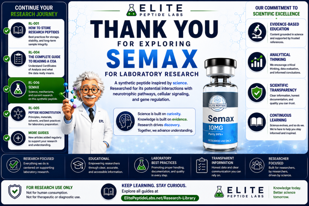 Elite Peptide Labs Semax research library educational resource