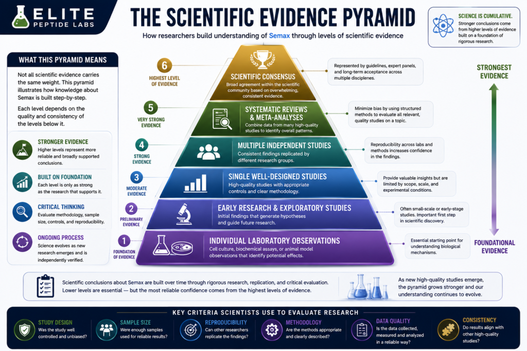 Hierarchy of scientific evidence in peptide research